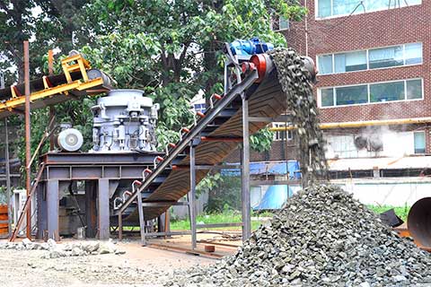 圓錐破碎機生產(chǎn)線現(xiàn)場