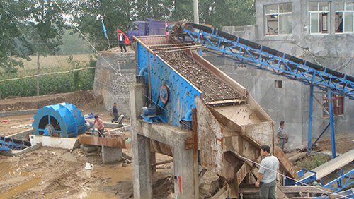 洗砂機設備工作現場