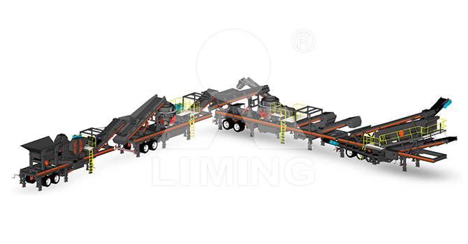 組合五:三段一閉路破碎+篩分,3或4種成品