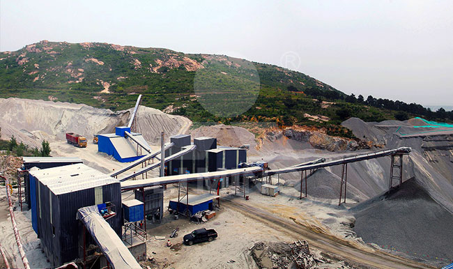 環保型大型碎石制砂生產線現場 環保型大型碎石制砂生產線現場